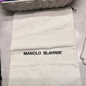 Manolo Blahnik Cream Shoe Bag